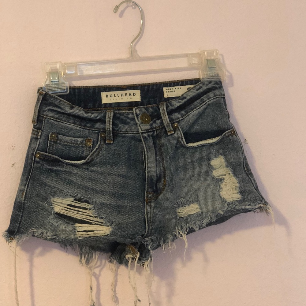 High Rise BULLHEAD jean Shorts